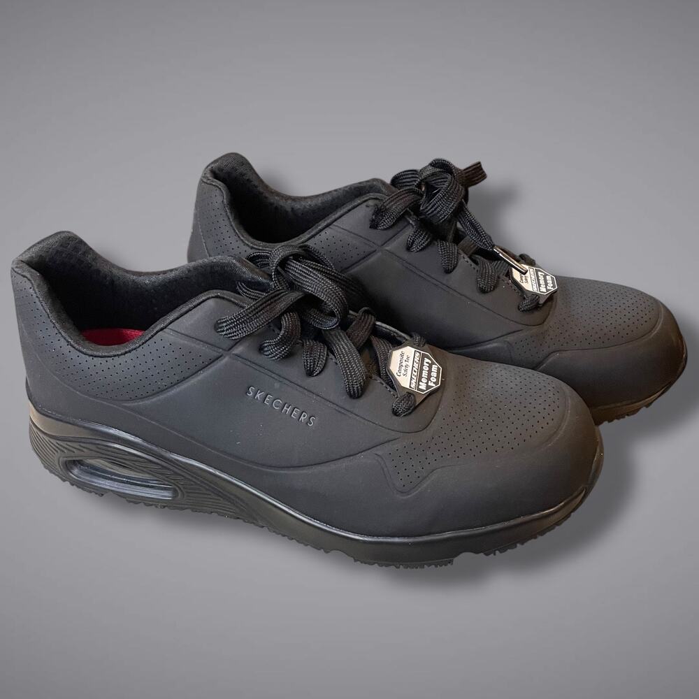 NWOT Women's 11 Wide SKECHERS Uno SR Deloney Composite Toe Work Shoes